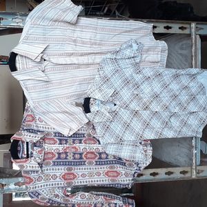 Vintage Set of 3 Hipster Kid Shirts Retro CoolOld Man Shirts